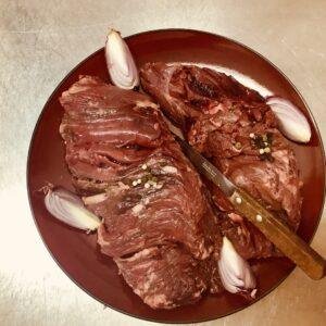 Onglet (400g / prix au kg : 34,18 €)